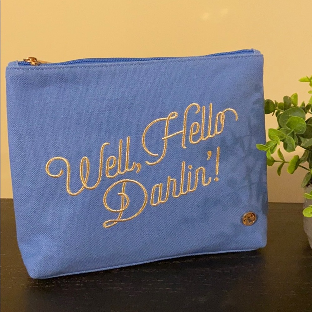 Spartina Well Hello Darlin’ light blue linen bag